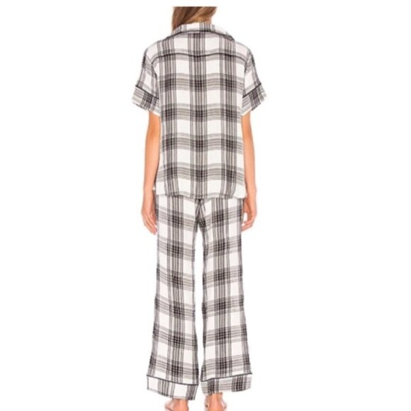 Plush Ultra Soft Intimates Black & White Plaid size Small New with tags #107 - Picture 8 of 9